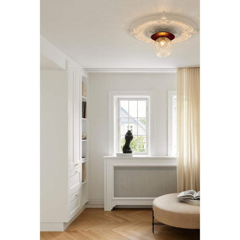 LIILA 1 LARGE VÆGLAMPE IP44 MØRK BRONZE/KLAR