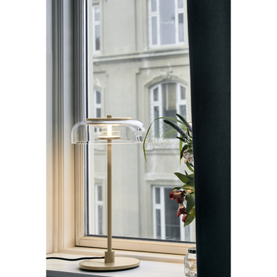 BLOSSI BORDLAMPE NORDIC GULD/KLAR LED DÆMP