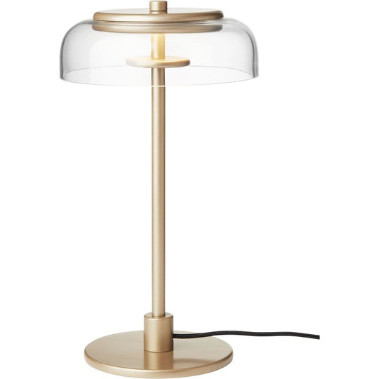 Blossi Bordlampe – Nordic Guld/Klar LED med indbygget dæmper