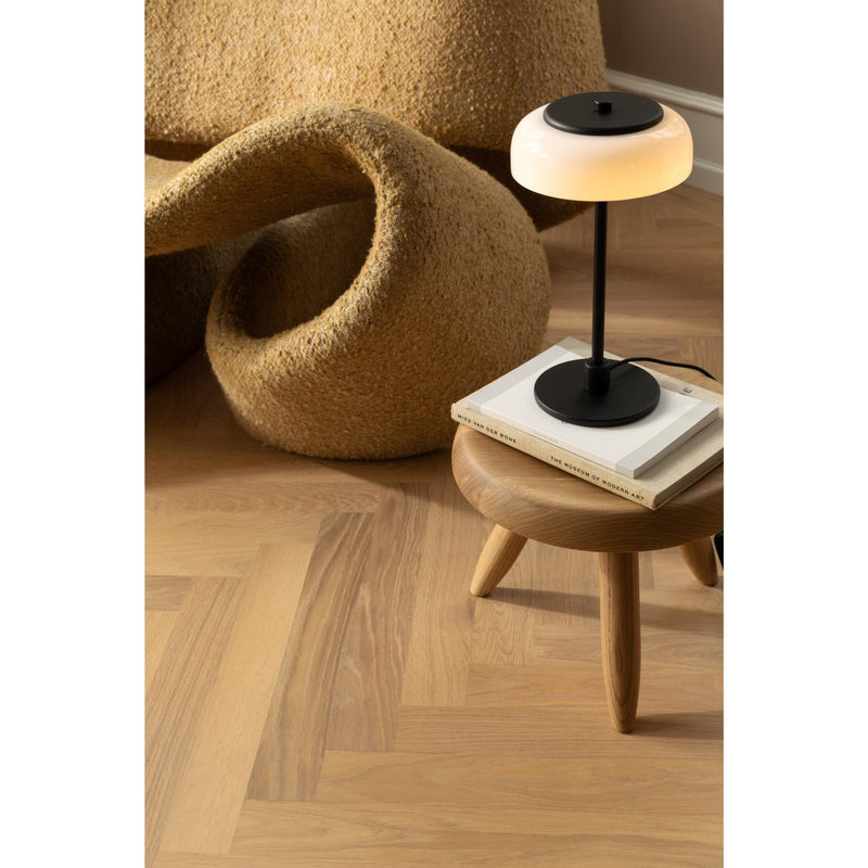 BLOSSI BORDLAMPE SORT/OPAL LED DÆMP