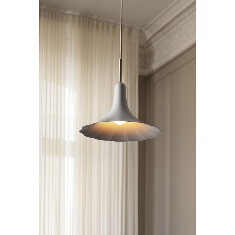 PETALII 1 SMALL PENDEL HVID/MESSING