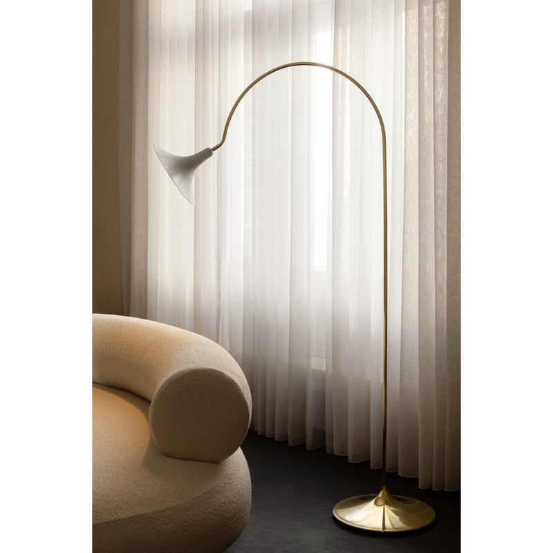 PETALII GULVLAMPE HVID/MESSING