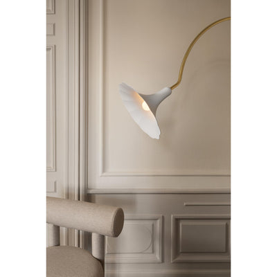 PETALII GULVLAMPE HVID/MESSING