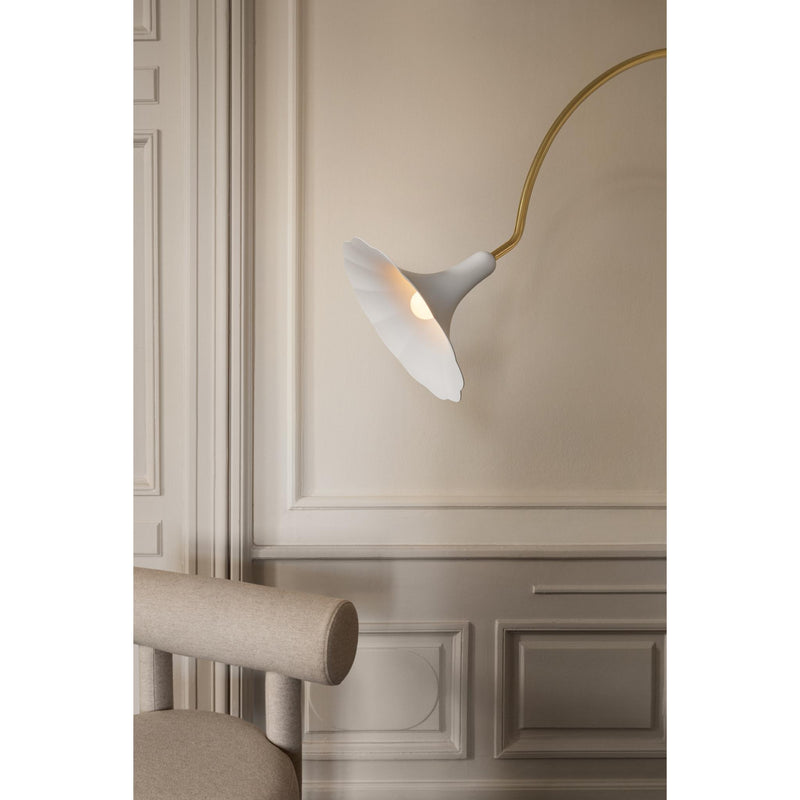 PETALII GULVLAMPE HVID/MESSING