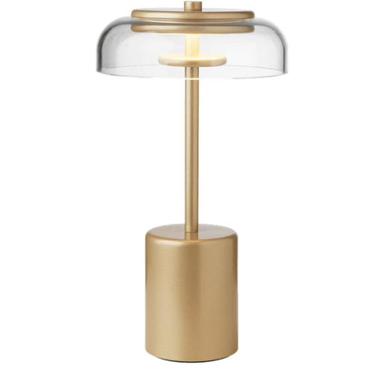 Blossi Mini Portable Bordlampe – Nuura (Nordic Gold, Klar, Genopladelig)