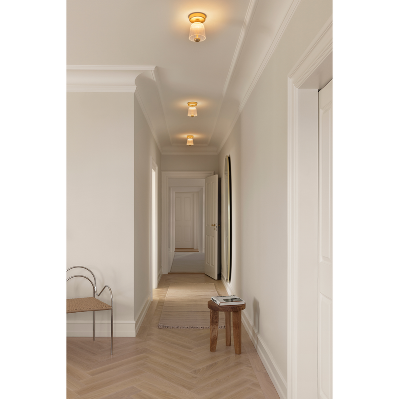 ASTEEA LOFTSLAMPE SATIN MESSING/OPAL