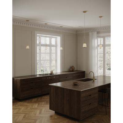 ASTEEA 1 PENDEL SATIN MESSING/OPAL