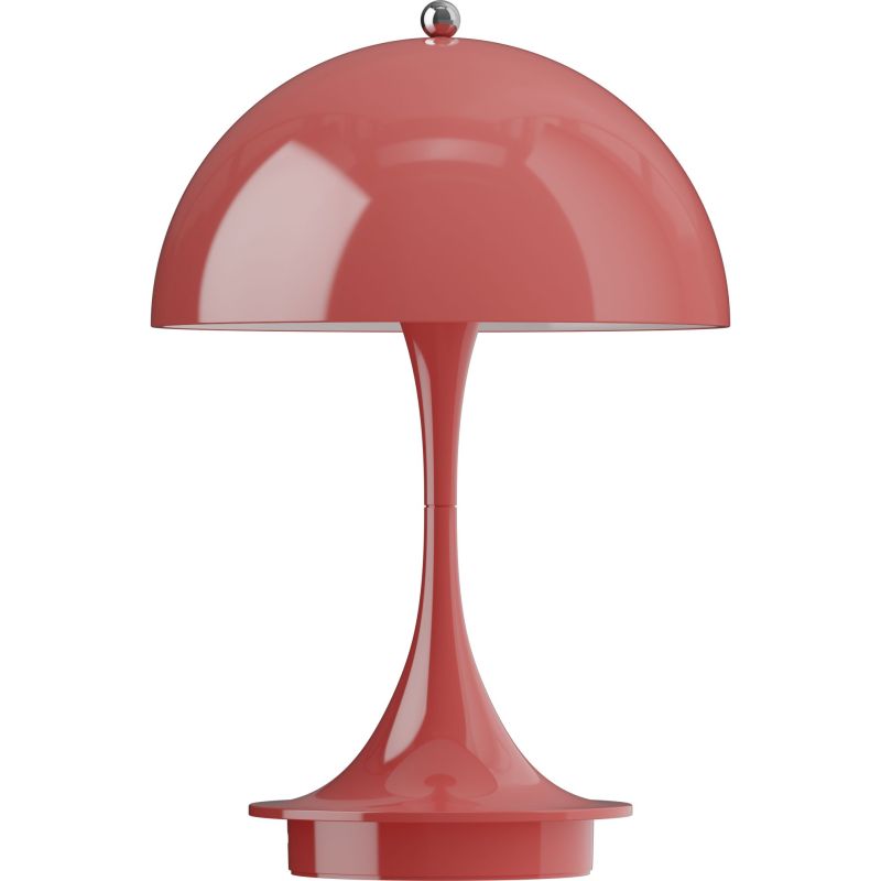 Panthella 160 - Portable V3 Bordlampe - Coral, genoplæselig mini-portabel lampe i ikonisk design