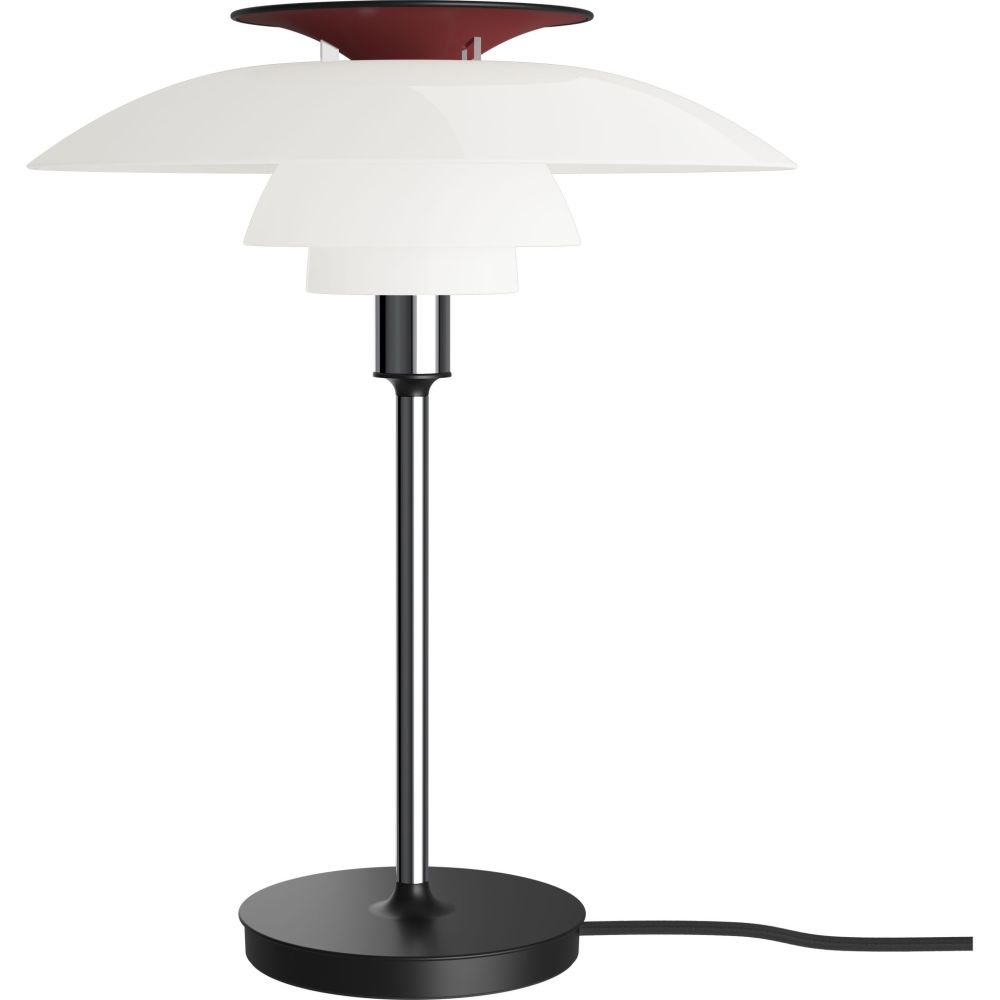 PH80 - BORDLAMPE - OPALHVID/HØJGLANS FORKROMET