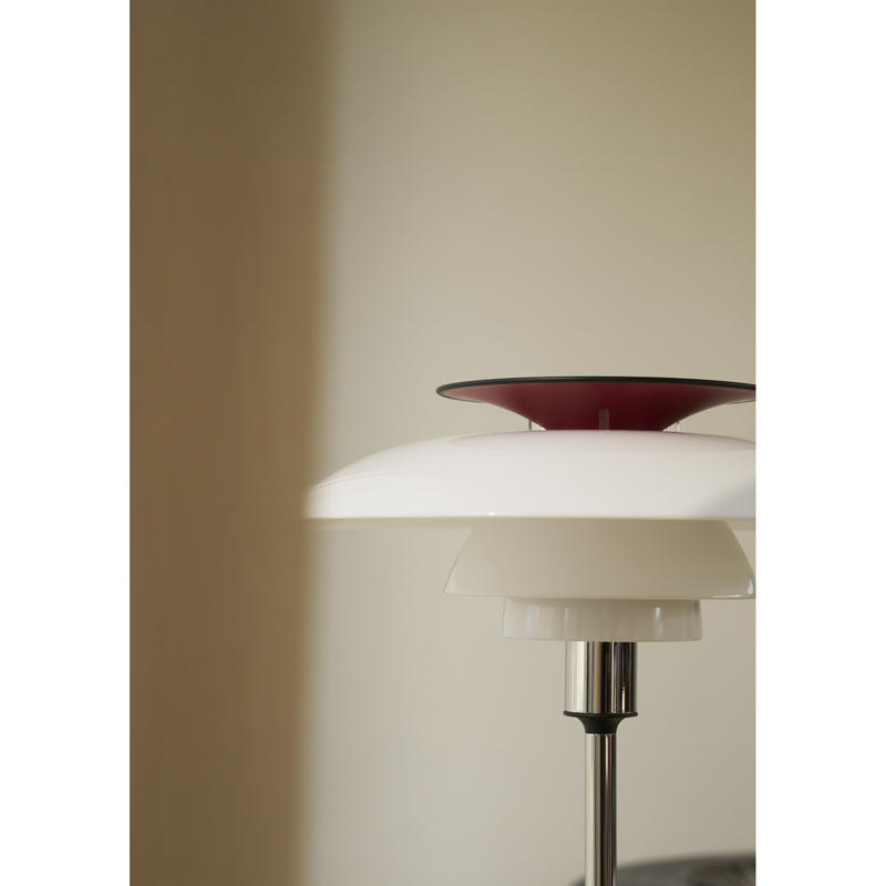 PH 80 Bordlampe – Opal/Højglans Forkromet – Poul Henningsen – Louis Poulsen