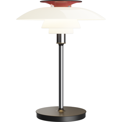 PH 80 Portable Bordlampe – Opal / Højglans Forkromet – Poul Henningsen – Louis Poulsen