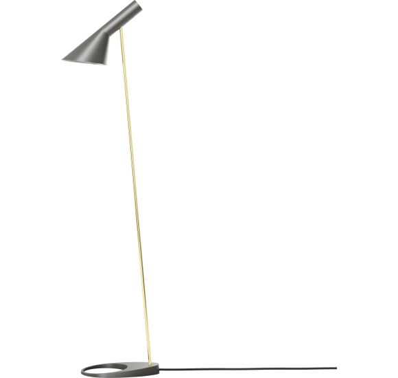 AJ - Gulvlampe - Messing/Varm Grå