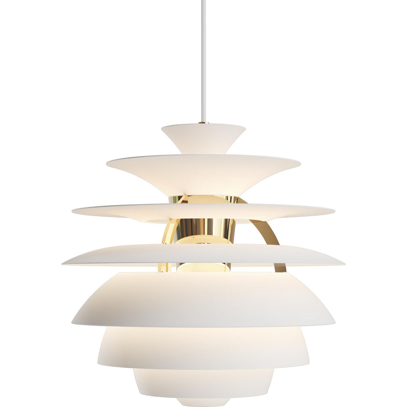 Louis Poulsen PH Snowball Soft Hvid/Messing Metalliseret Pendel | Tidssvarende Ikonisk Design