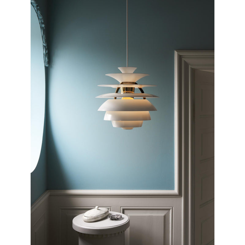 Louis Poulsen PH Snowball Soft Hvid/Messing Metalliseret Pendel | Tidssvarende Ikonisk Design