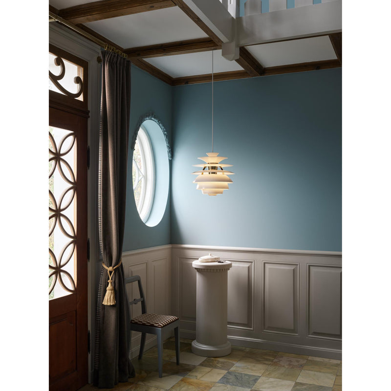 Louis Poulsen PH Snowball Soft Hvid/Messing Metalliseret Pendel | Tidssvarende Ikonisk Design