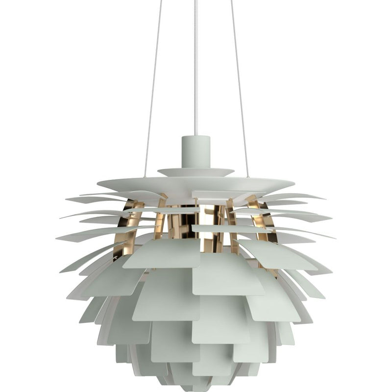 PH Kogle Pendel Ø480 – Dusty Green / Messing Metalliseret – Poul Henningsen – Louis Poulsen