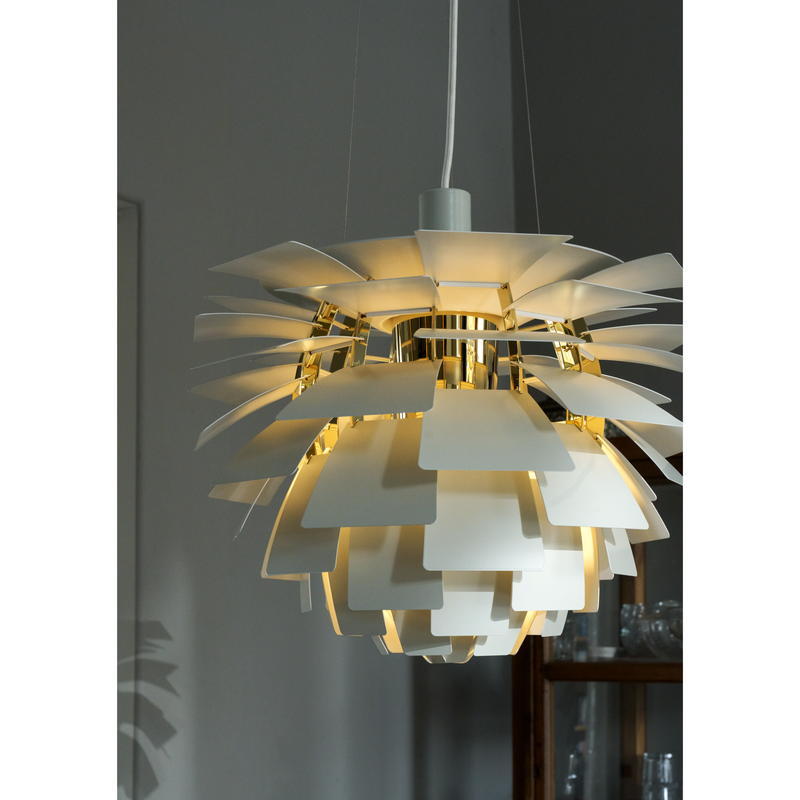 PH Kogle Pendel Ø480 – Dusty Green / Messing Metalliseret – Poul Henningsen – Louis Poulsen