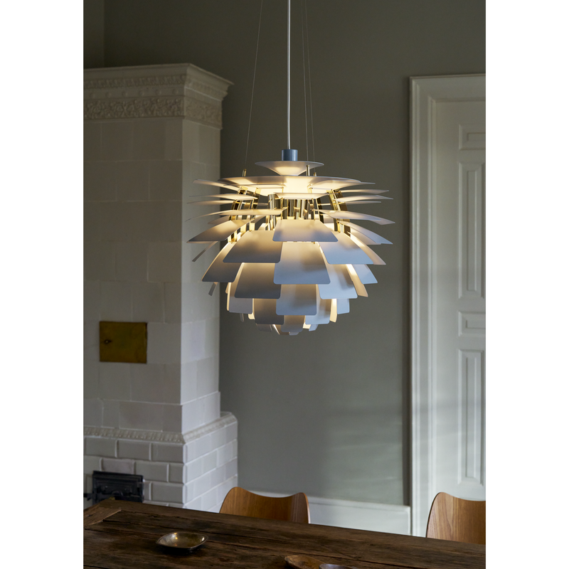 PH Kogle Pendel Ø600 – Dusty Blue / Messing Metalliseret – Poul Henningsen – Louis Poulsen