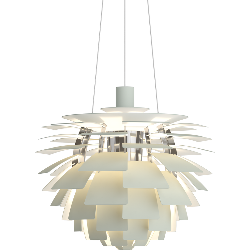 PH Kogle Pendel Ø480 – Dusty Green / Højglans Forkromet – Poul Henningsen – Louis Poulsen
