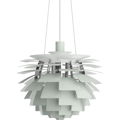 PH Kogle Pendel Ø480 – Dusty Green / Højglans Forkromet – Poul Henningsen – Louis Poulsen