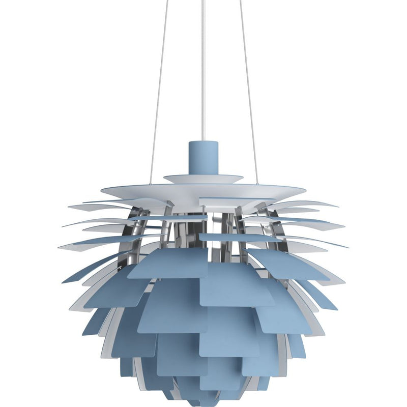 PH Kogle Pendel Ø480 – Dusty Blue / Højglans Forkromet – Poul Henningsen – Louis Poulsen