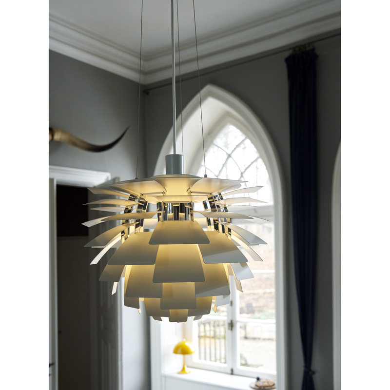 PH Kogle Pendel Ø600 – Dusty Green / Højglans Forkromet – Poul Henningsen – Louis Poulsen