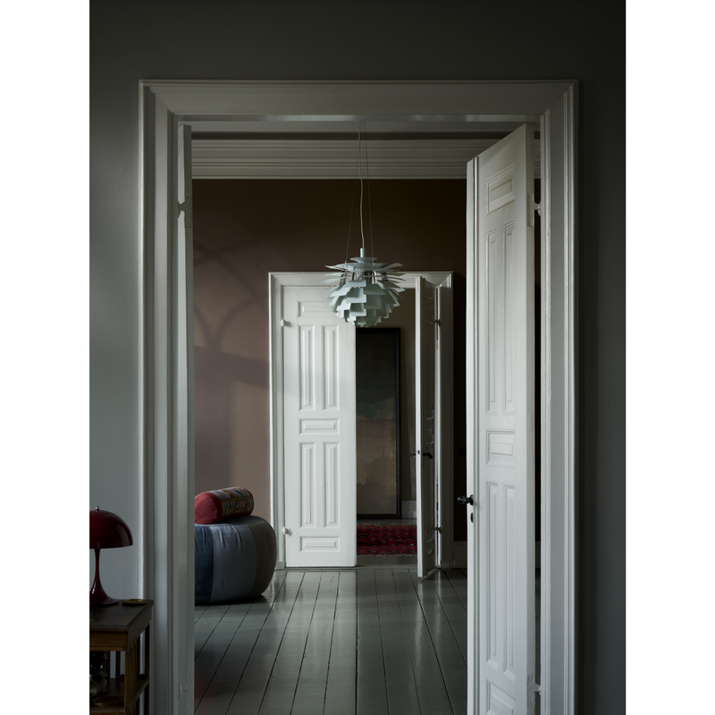 PH Kogle Pendel Ø600 – Dusty Green / Højglans Forkromet – Poul Henningsen – Louis Poulsen