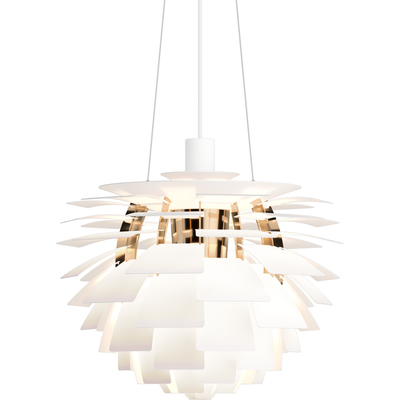 PH Kogle Pendel Ø480 – Soft Hvid / Messing Metalliseret – Poul Henningsen – Louis Poulsen