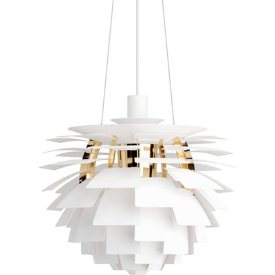 PH Kogle Pendel Ø480 – Soft Hvid / Messing Metalliseret – Poul Henningsen – Louis Poulsen