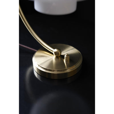 LOUIS POULSEN PH 2/2 LUNA MESSING/BLANKT OPALT GLAS BORDLAMPE