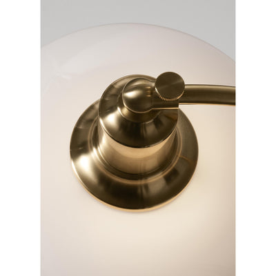 LOUIS POULSEN PH 2/2 LUNA MESSING/BLANKT OPALT GLAS BORDLAMPE