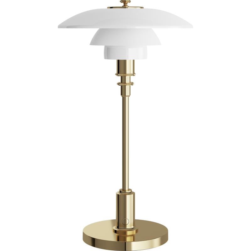 PH 2/1 PORTABLE MESSING METALLISERET LED BORDLAMPE - LOUIS POULSEN 