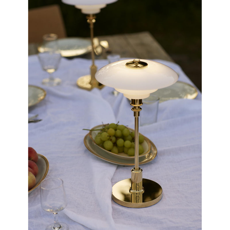 PH 2/1 PORTABLE MESSING METALLISERET LED BORDLAMPE - LOUIS POULSEN 