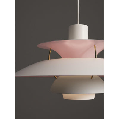 PH 5 JUBILÆUM MAT HVID/PALE ROSE PENDEL - LOUIS POULSEN