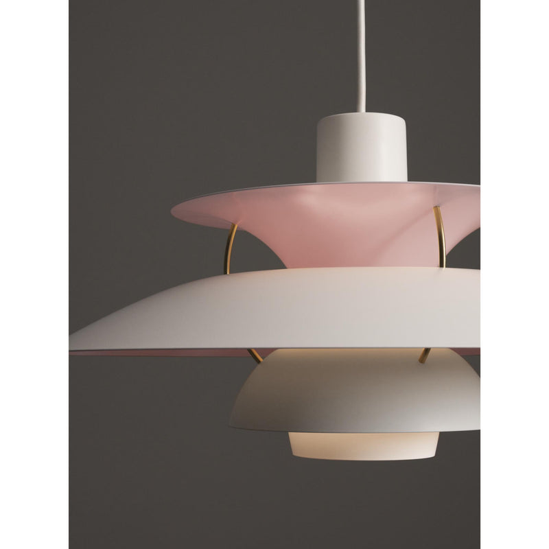 PH 5 JUBILÆUM MAT HVID/PALE ROSE PENDEL - LOUIS POULSEN