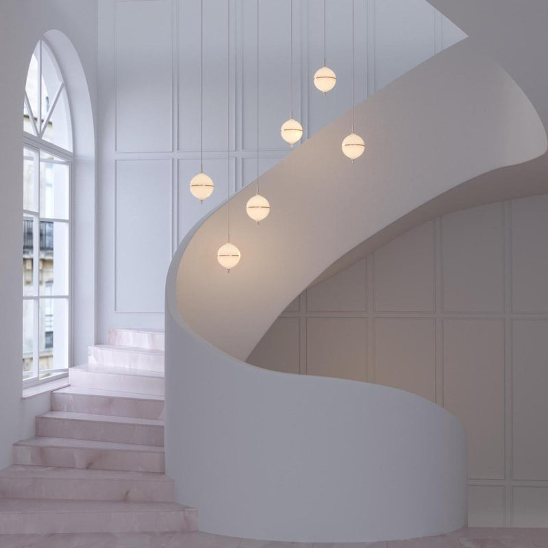 ETERNAL MOONLIGHT PENDEL Ø22 MEDIUM MED HVID STOFLEDNING