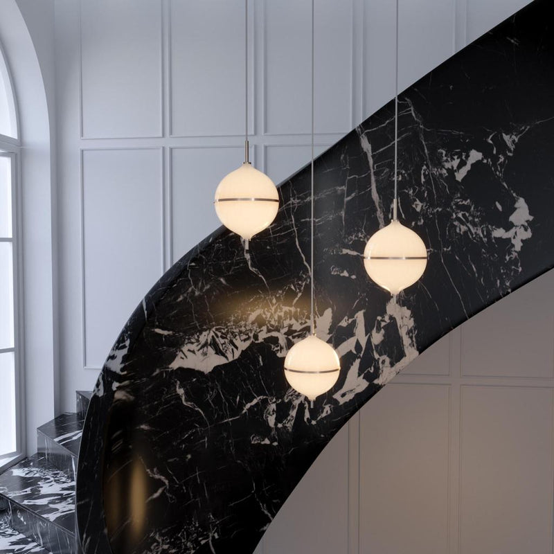 ETERNAL MOONLIGHT PENDEL Ø22 MEDIUM MED HVID STOFLEDNING