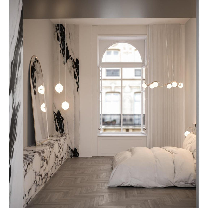 ETERNAL MOONLIGHT PENDEL Ø22 MEDIUM MED HVID STOFLEDNING