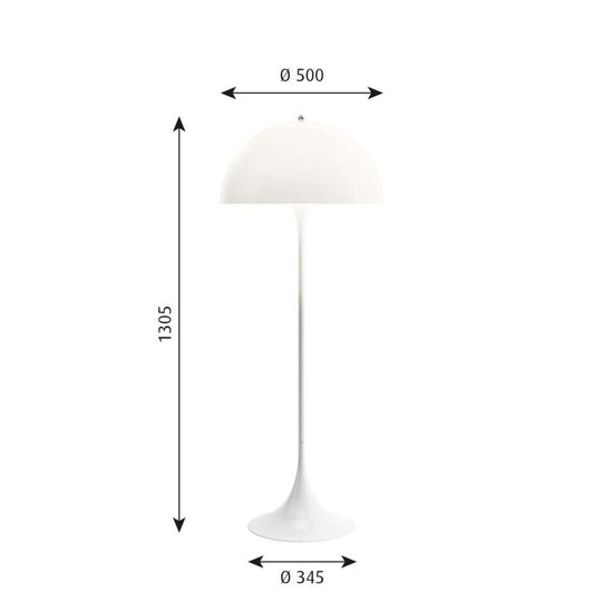 PANTHELLA 500 OPAL HVID V3 GULVLAMPE