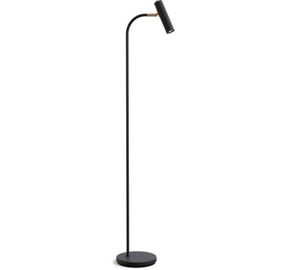 SLENDER GULVLAMPE SORT STRUKTUR OG MESSING - BELID