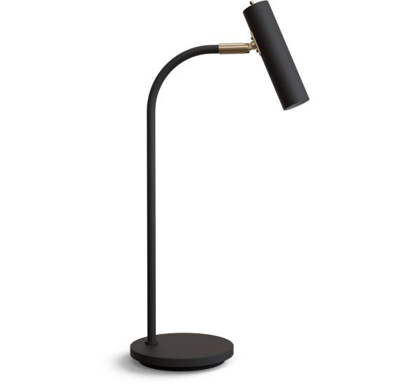 Slender - Bordlampe - Sort Struktur og Messing - Belid