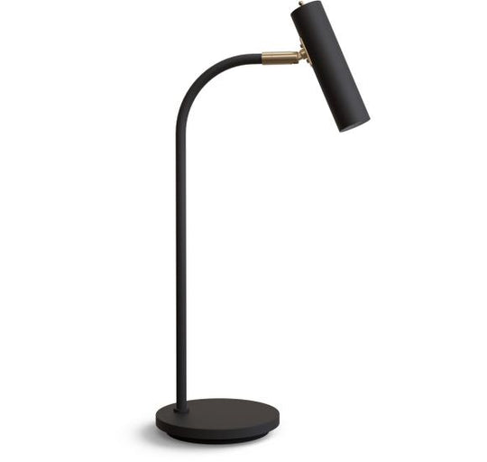 SLENDER BORDLAMPE SORT STRUKTUR OG MESSING - BELID