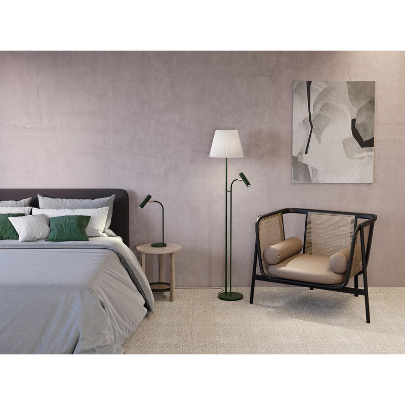 SLENDER BORDLAMPE SORT STRUKTUR OG MESSING - BELID