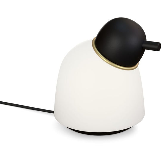 BIRD BORDLAMPE SORT/MESSING OPAL - Belid