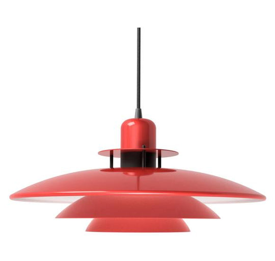 Primus Pendel Ø43 – Blank Rød / Mat Sort – Designklassiker fra Belid