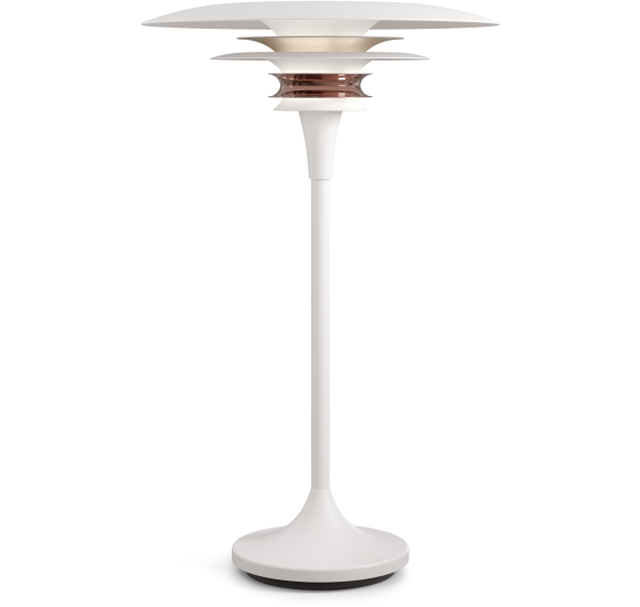 DIABLO - BORDLAMPE Ø30 - MAT HVID/ROSE SILVER