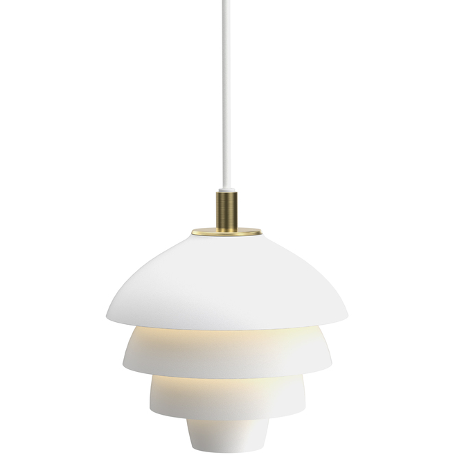 VALENCIA PENDEL Ø18 MAT HVID/MESSING