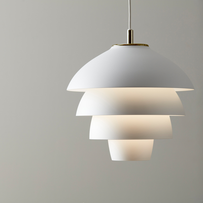 VALENCIA PENDEL Ø32 MAT HVID/MESSING