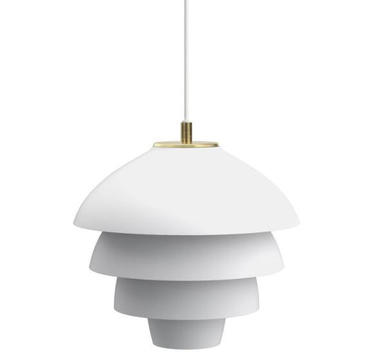 VALENCIA PENDEL Ø32 MAT HVID/MESSING