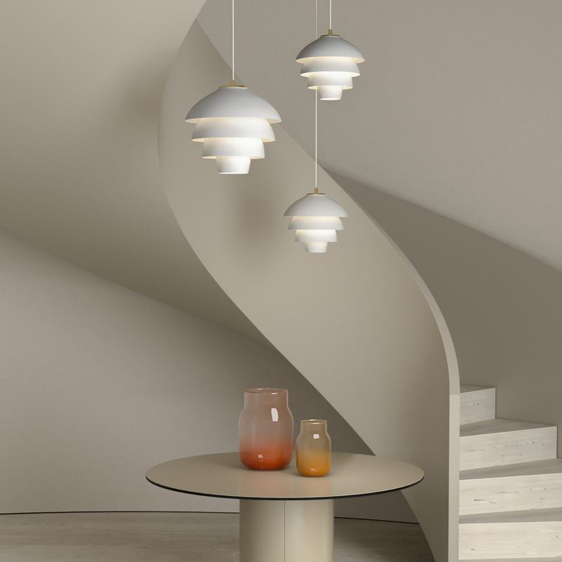 VALENCIA PENDEL Ø42 MAT HVID/MESSING